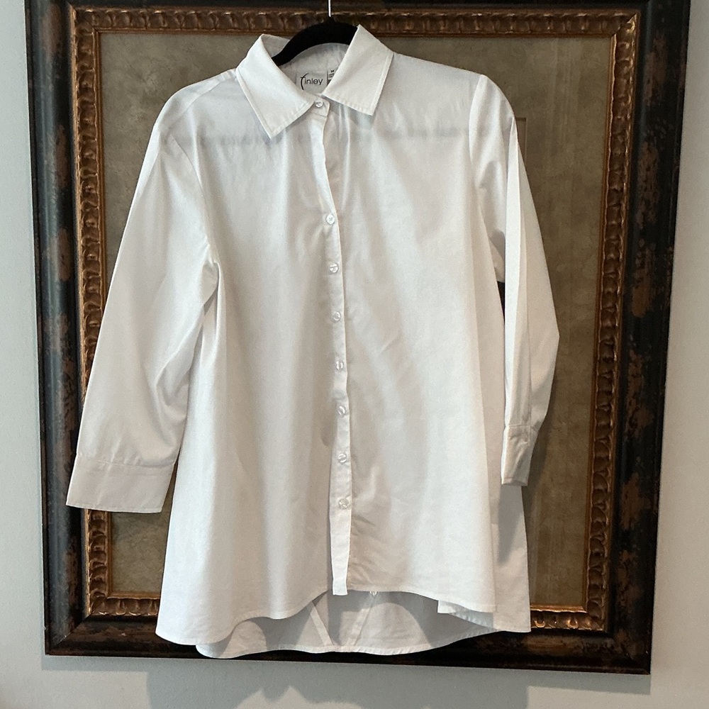 Finley Quintessential White Button-Down Shirt